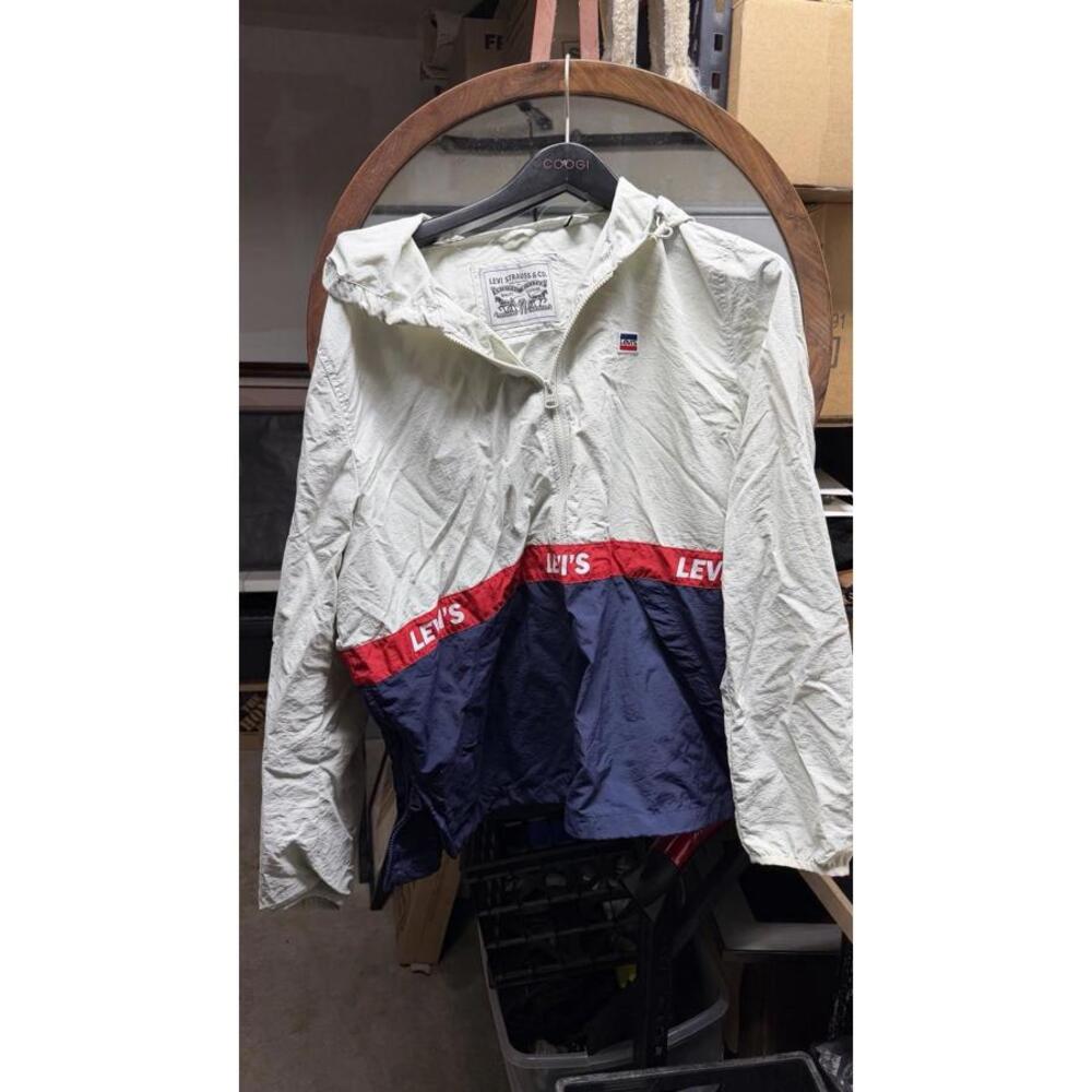 Levi’s Vintage Nylon Windbreaker Jacket Hooded Colorblock XL